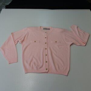 Signature Expressions Size Large Pink Cardigan (Possibly Vintage)
